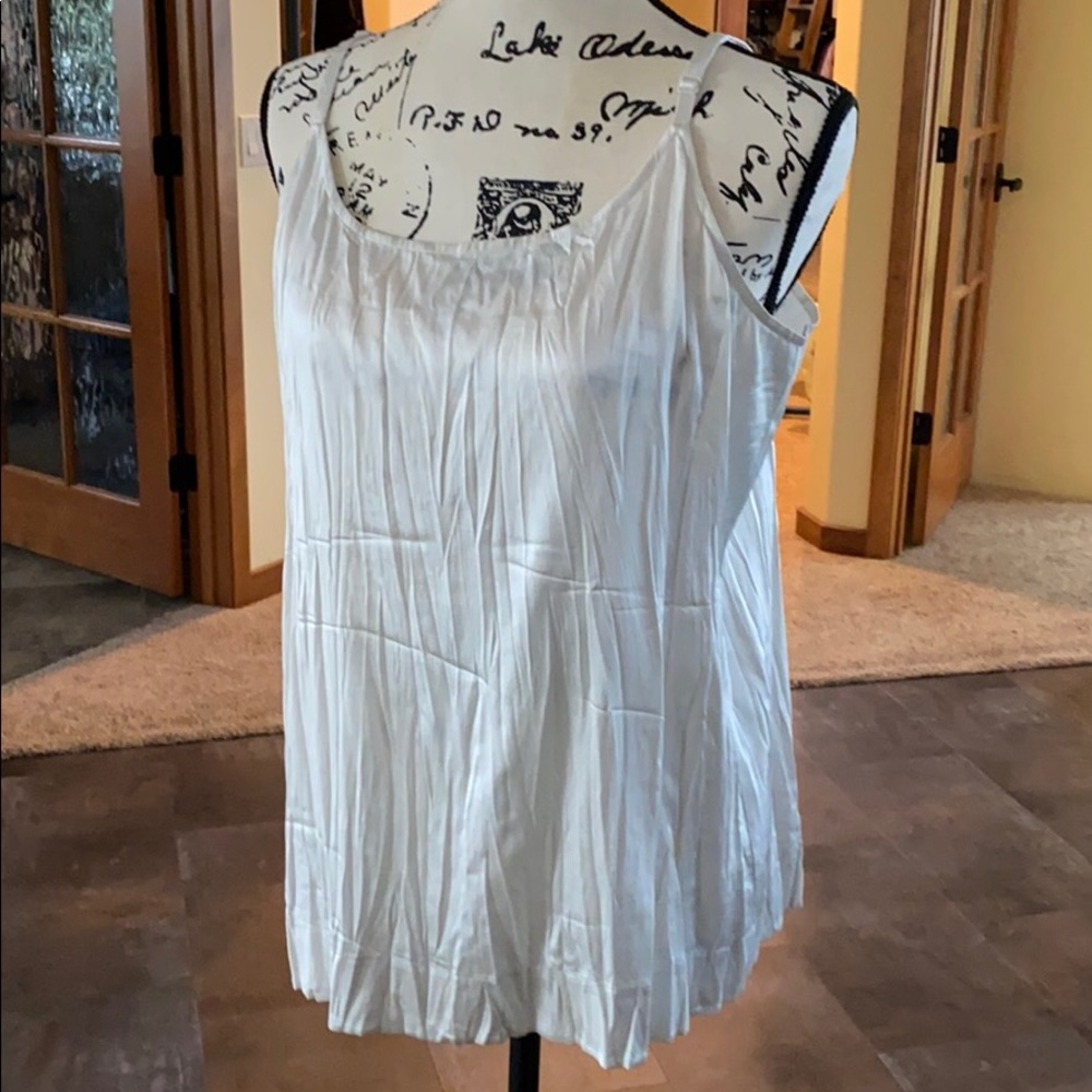 Eileen Fisher White Silk Camisole
